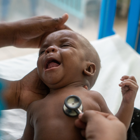 Newborn at St. Damien Hospital, Haiti