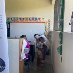 Doctor checking little boy
